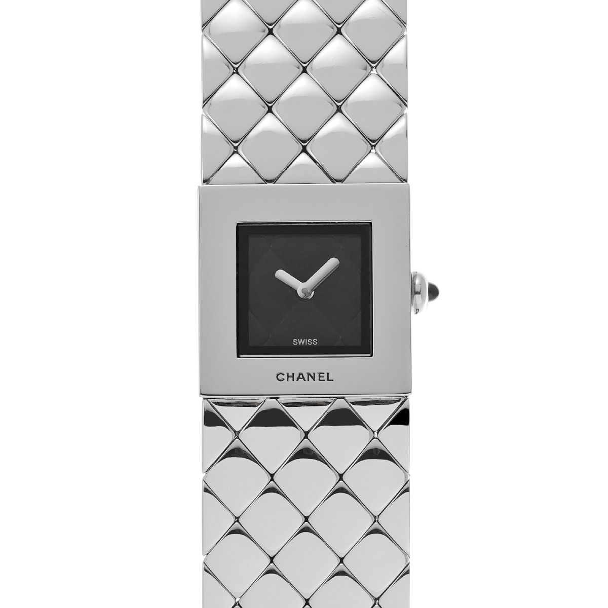 シャネル マトラッセ H0009 ブラック レディース 時計 【中古
