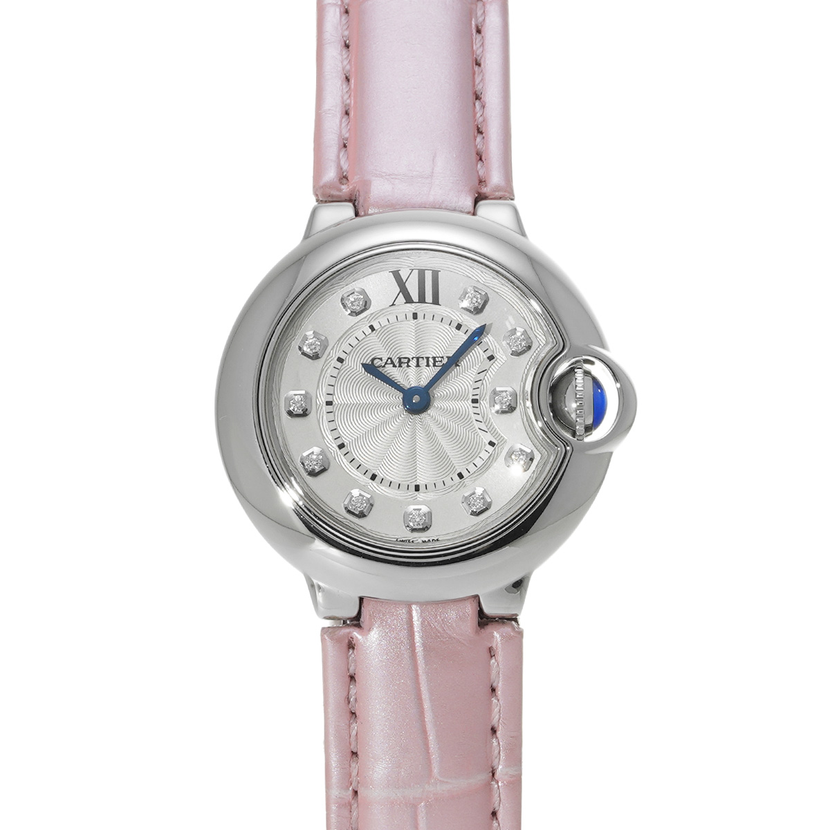 カルティエ バロンブルー SM W4BB0008 シルバー/ダイヤモンド レディース 時計 【中古】【wristwatch】