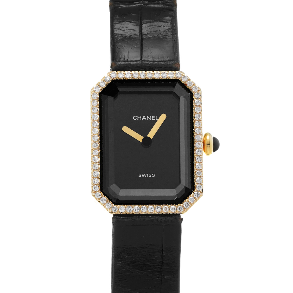 シャネル プルミエール H0094 ブラック レディース 時計 【中古