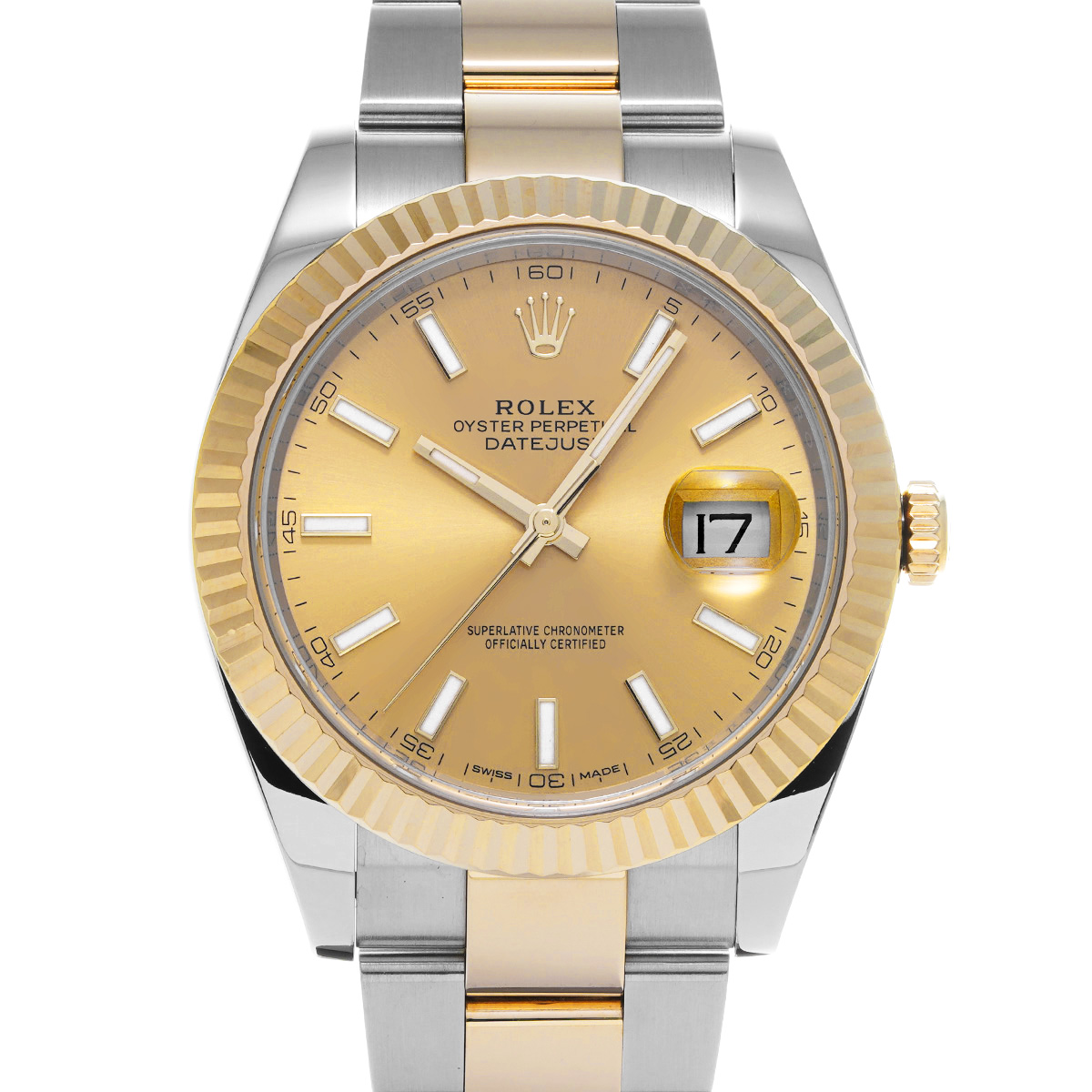 ロレックス デイトジャスト 41 126333 シャンパン メンズ 時計 【中古】【wristwatch】