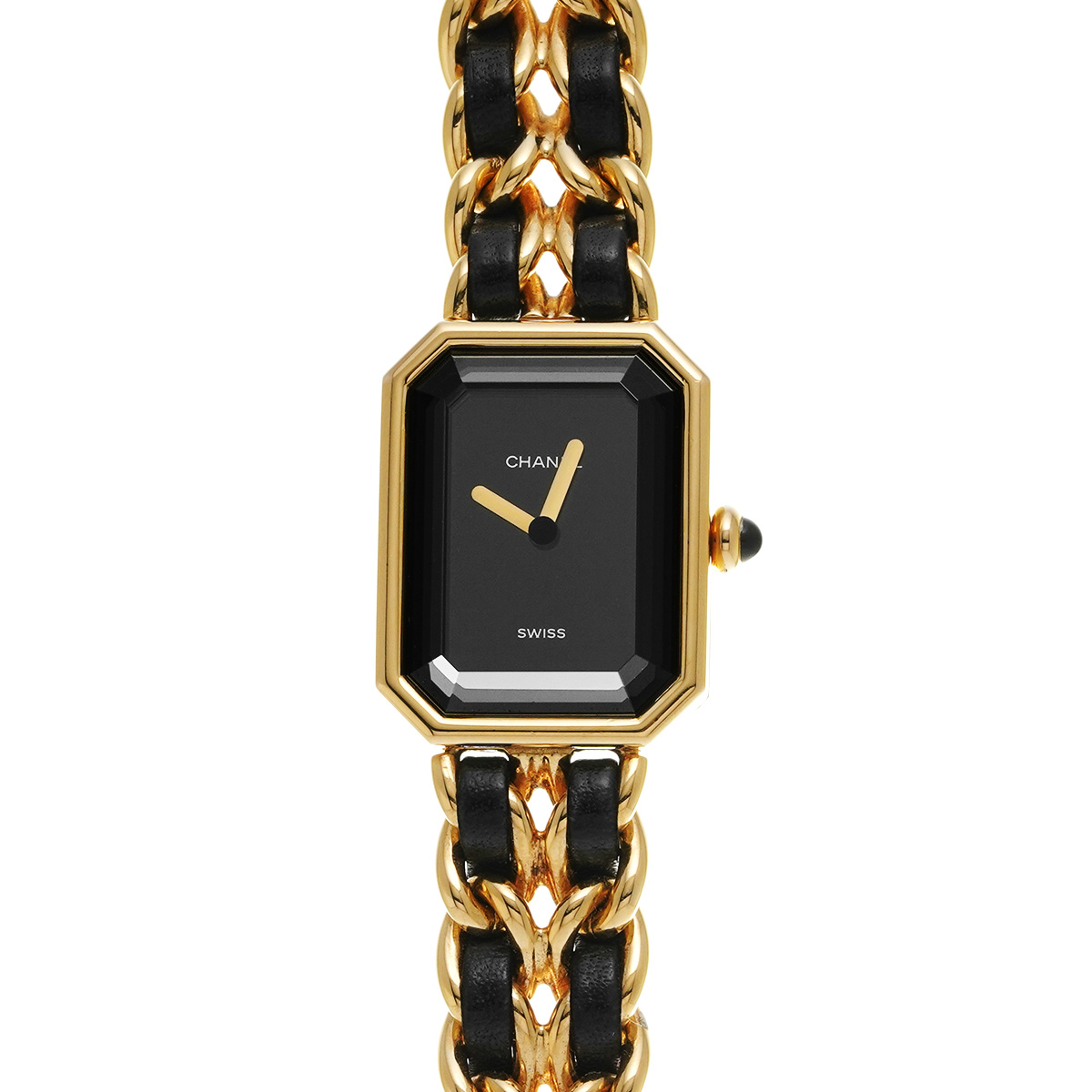 シャネル プルミエール M H0001 ブラック レディース 時計 【中古】【wristwatch】
