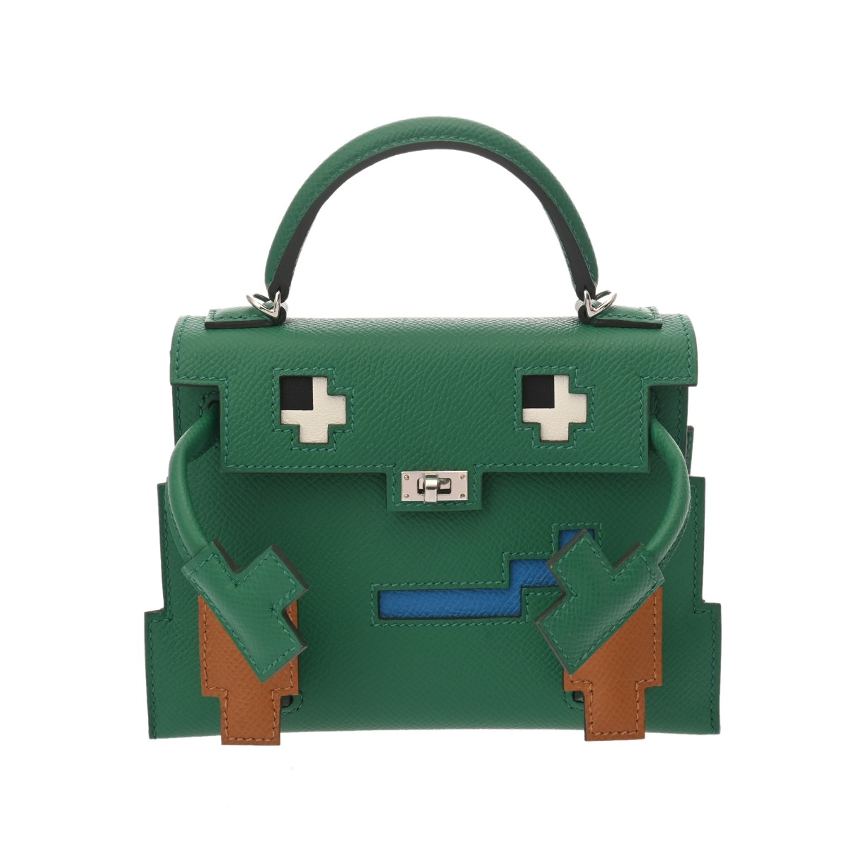 エルメス ケリー ドール ピクト ヴェールヴェルティゴ/ゴールド/ブルー