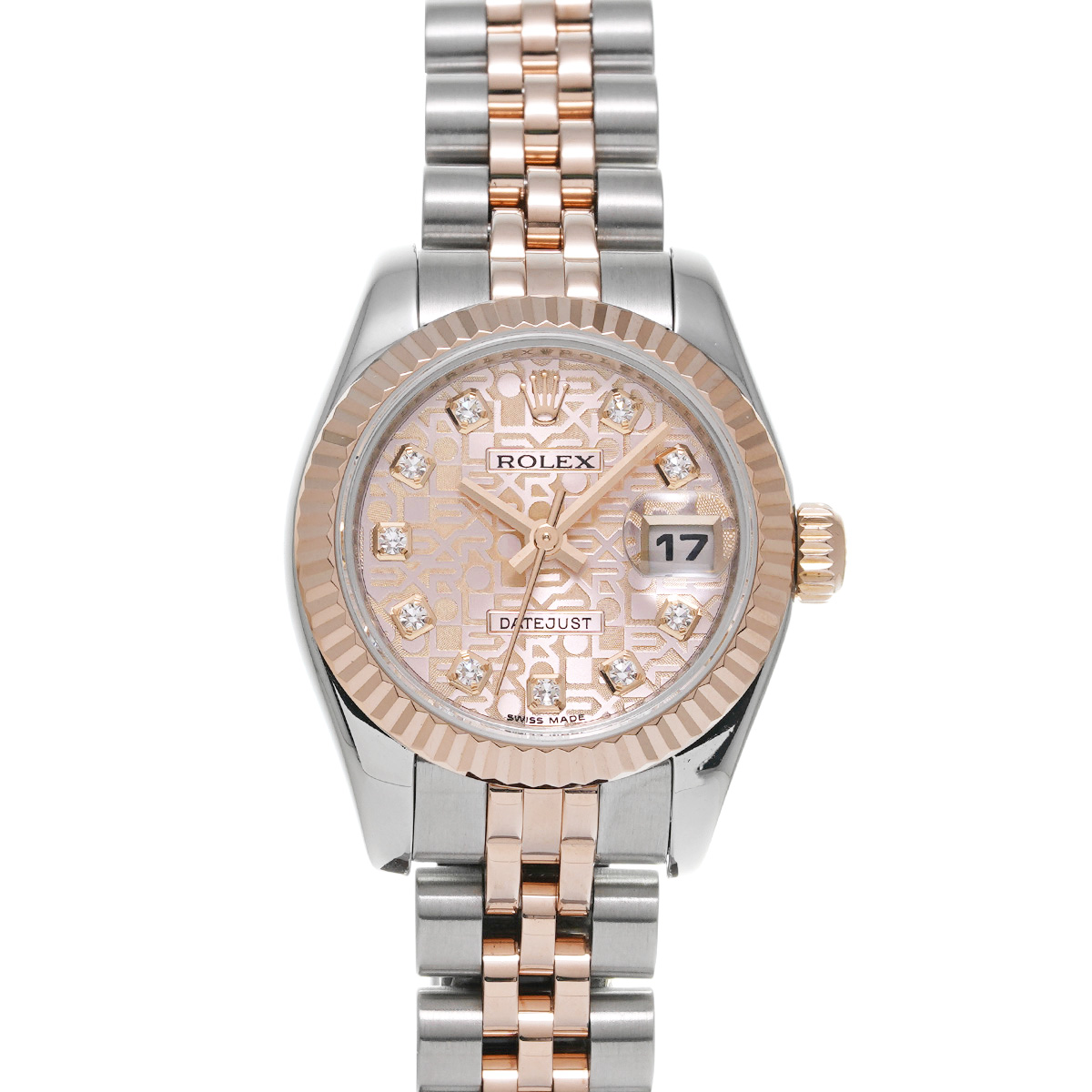 ロレックス デイトジャスト 179171G ピンクコンピュータ/ダイヤモンド レディース 時計 【中古】【wristwatch】