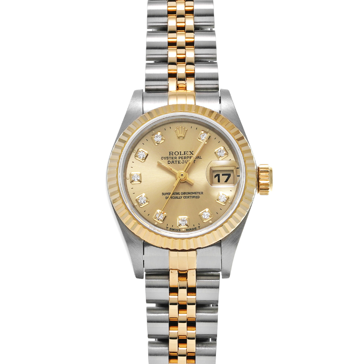 ロレックス デイトジャスト 69173G シャンパン/ダイヤモンド レディース 時計 【中古】【wristwatch】