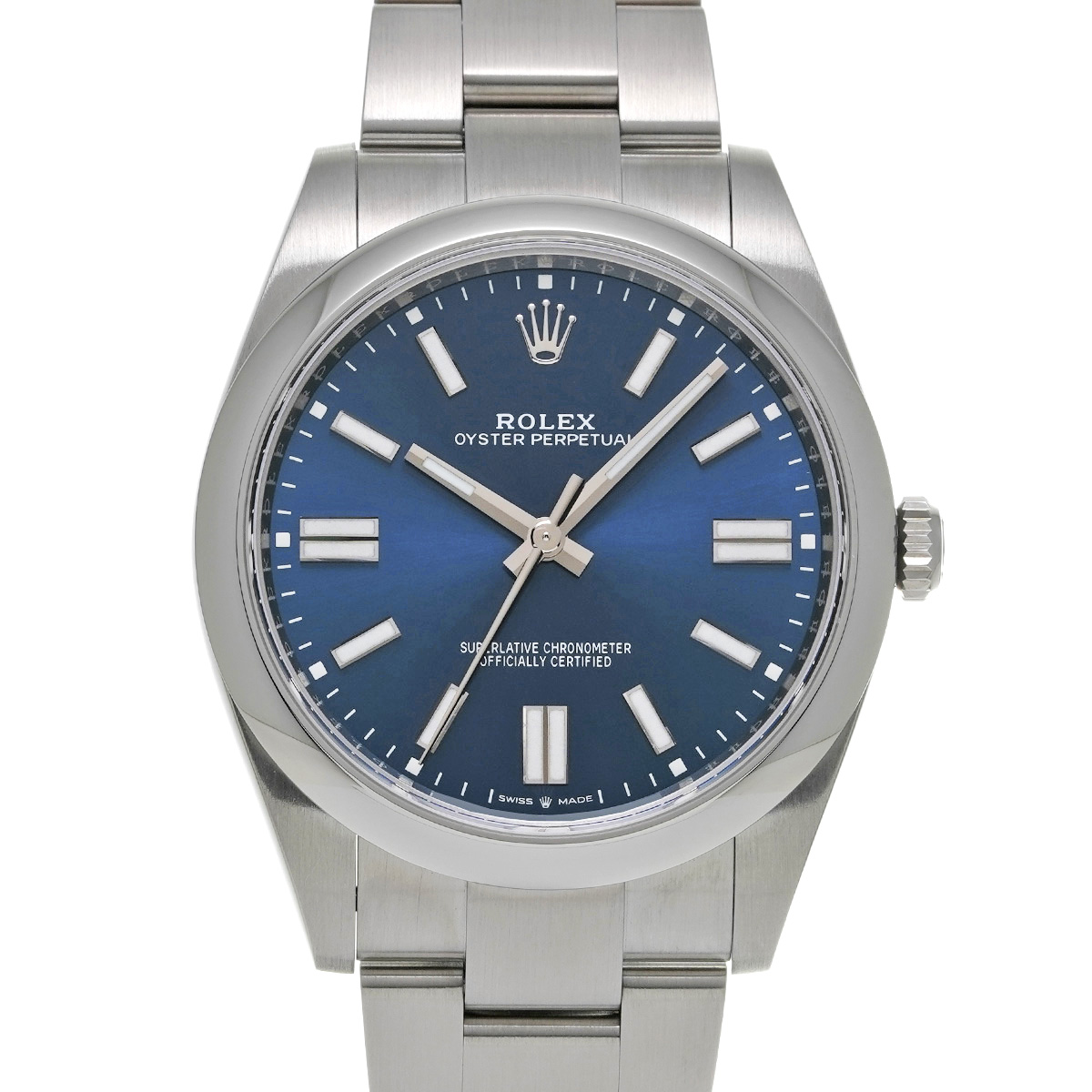 ロレックス オイスターパーペチュアル 41 124300 ブライトブルー メンズ 時計 【中古】【wristwatch】