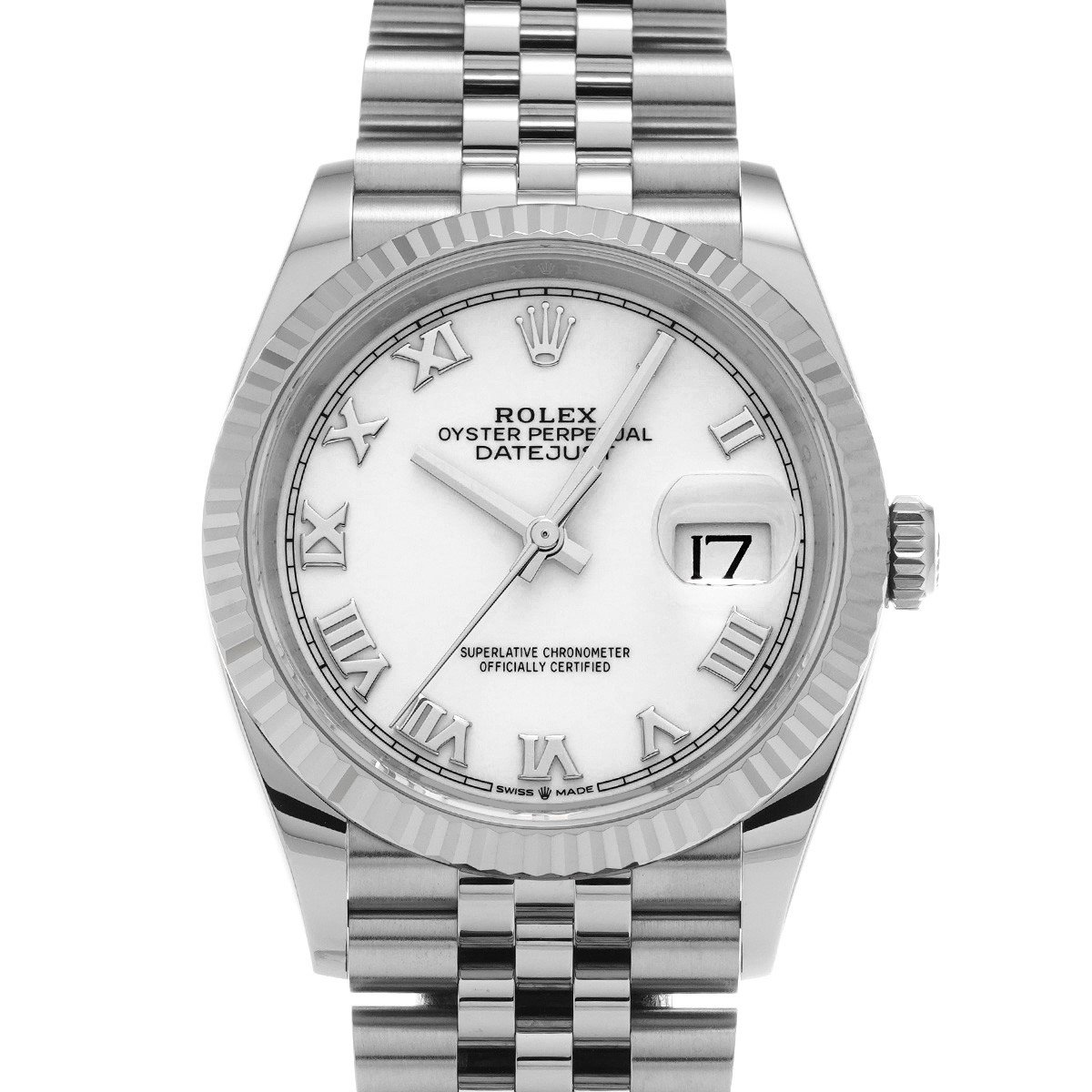 ロレックス デイトジャスト 36 126234 ホワイト メンズ 時計 【中古】【wristwatch】