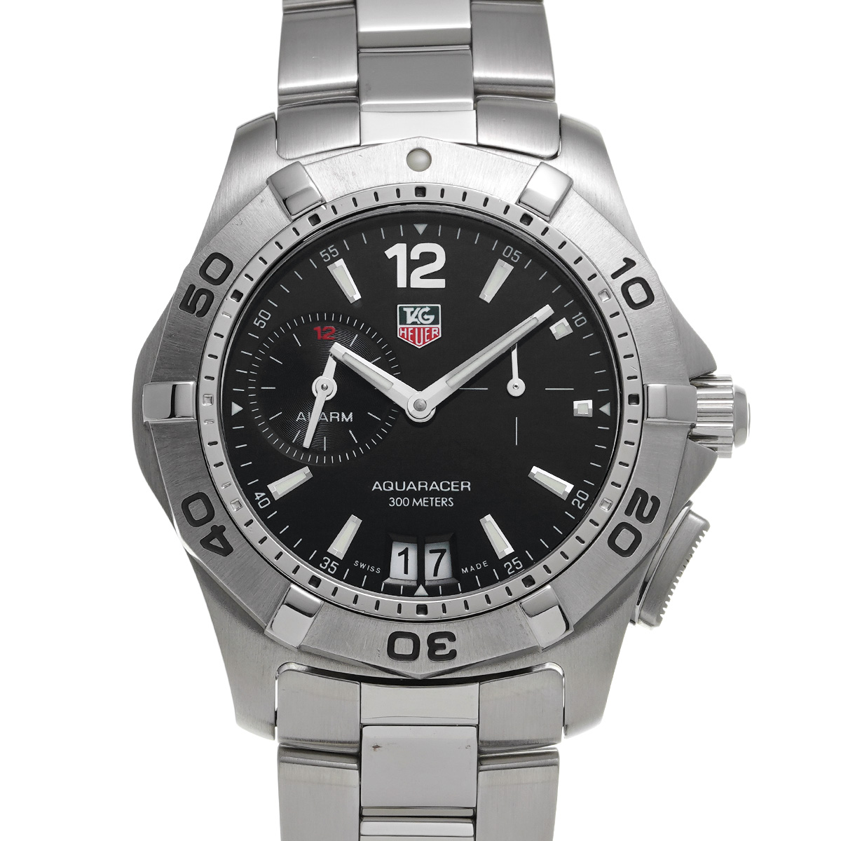 タグ ホイヤー アクアレーサー アラーム WAF111Z.BA0801 ブラック メンズ 時計 【中古】【wristwatch】
