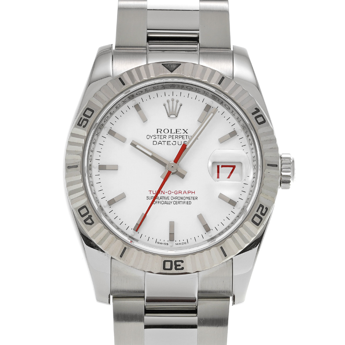 ロレックス デイトジャスト ターノグラフ 116264 ホワイト メンズ 時計 【中古】【wristwatch】