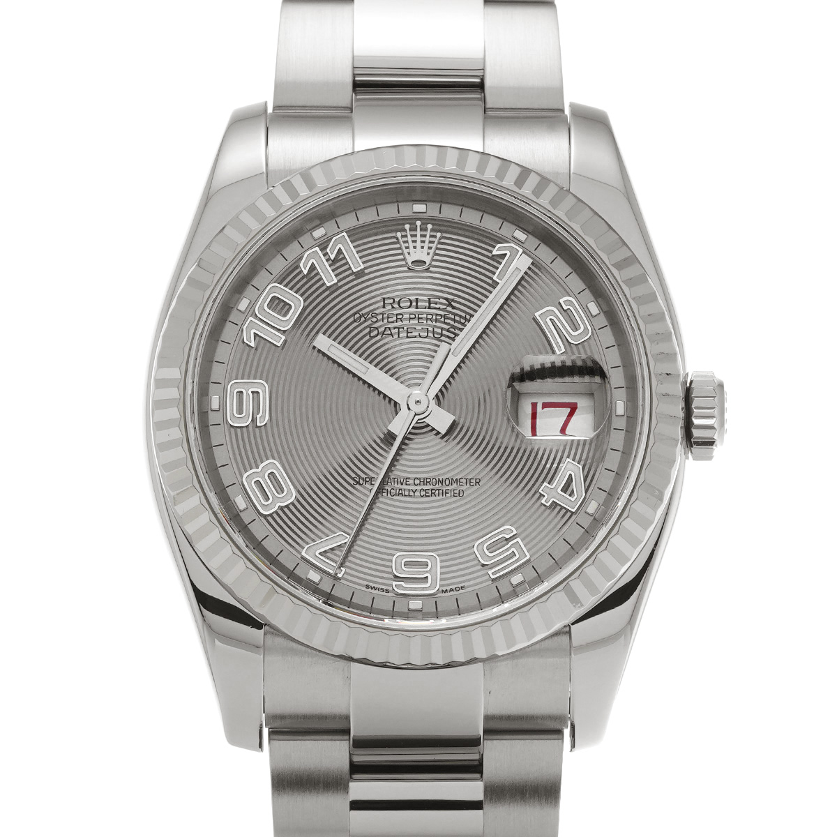 ロレックス デイトジャスト 116234 グレーコンセントリック メンズ 時計 【中古】【wristwatch】