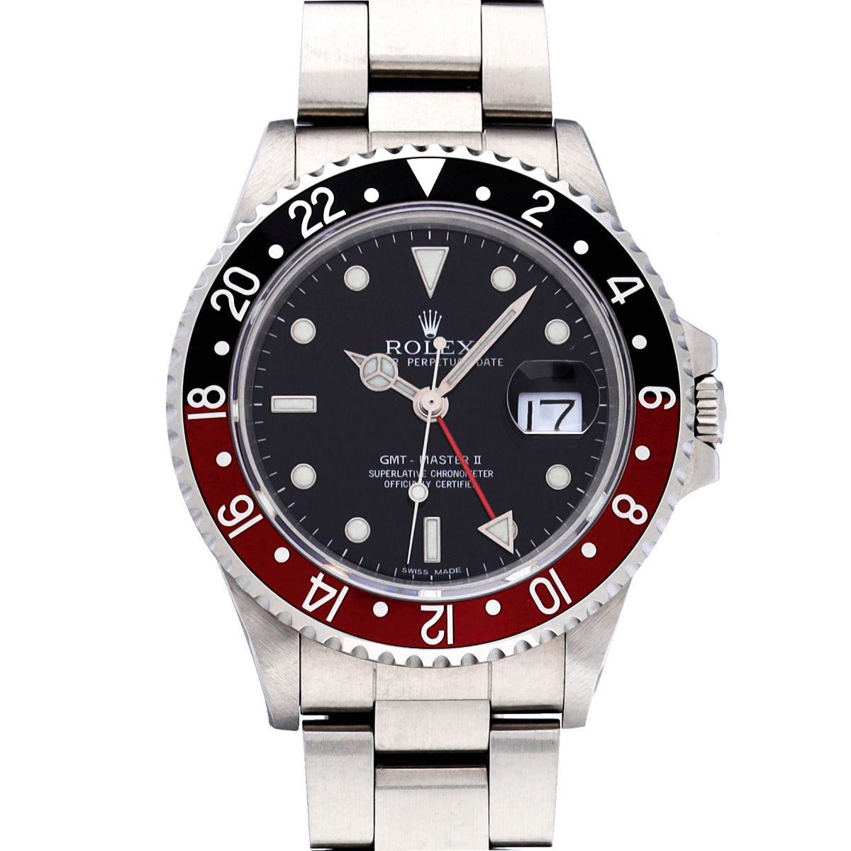 ロレックス GMTマスターII 16760 ブラック メンズ 時計 【中古】【wristwatch】