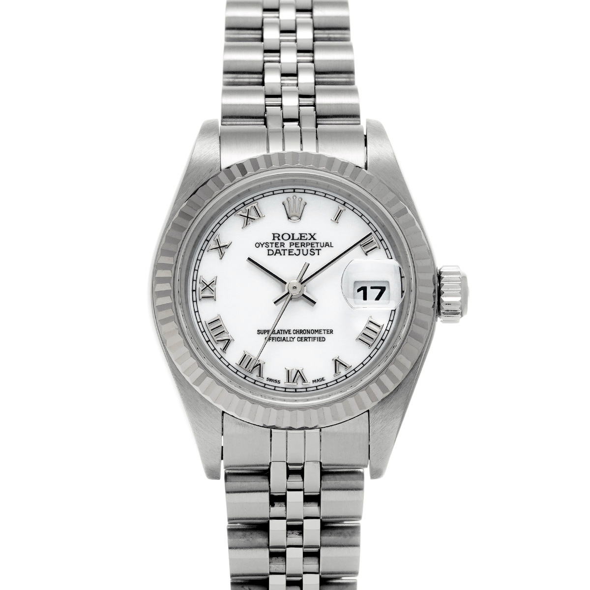 ロレックス デイトジャスト 79174 ホワイト レディース 時計 【中古】【wristwatch】