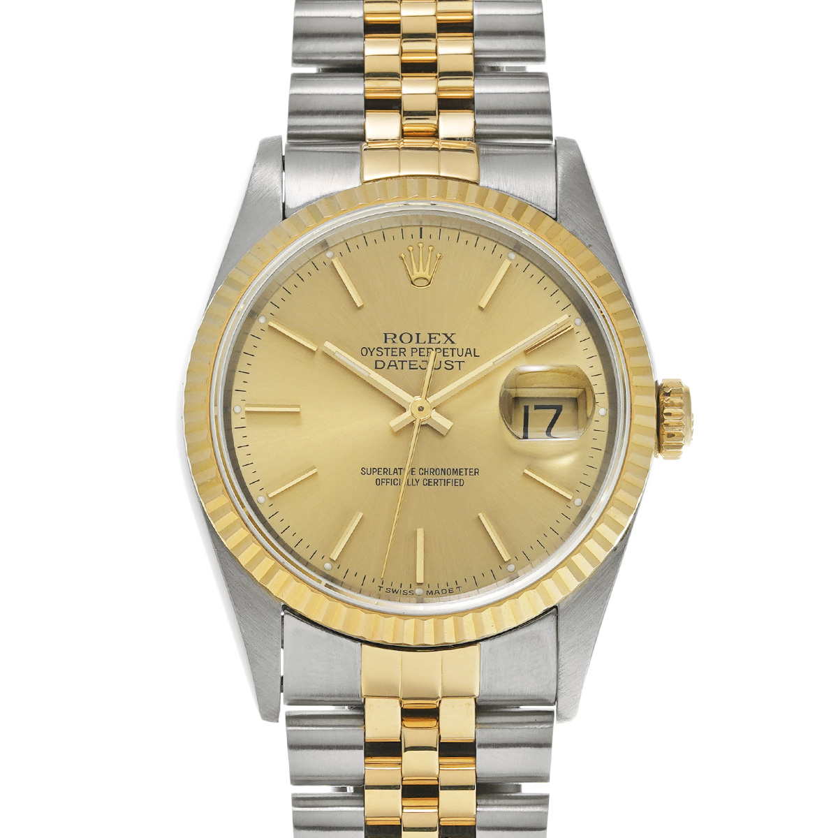 ロレックス デイトジャスト 16233 シャンパン メンズ 時計 【中古】【wristwatch】