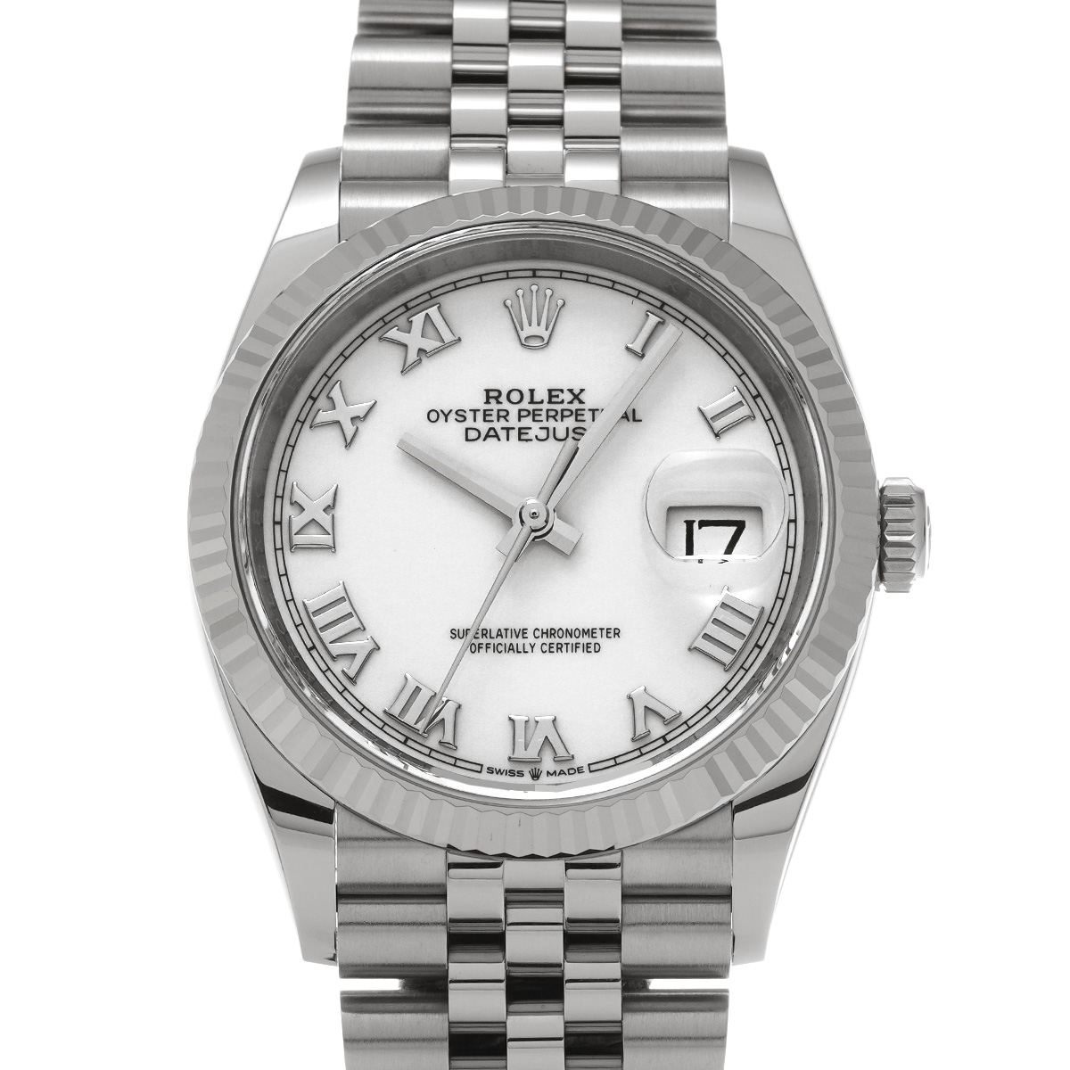 ロレックス デイトジャスト 36 126234 ホワイト メンズ 時計 【中古】【wristwatch】