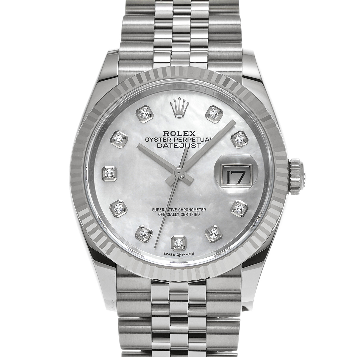 ロレックス デイトジャスト 36 126234NG ホワイトシェル/ダイヤモンド メンズ 時計 【新品】【wristwatch】