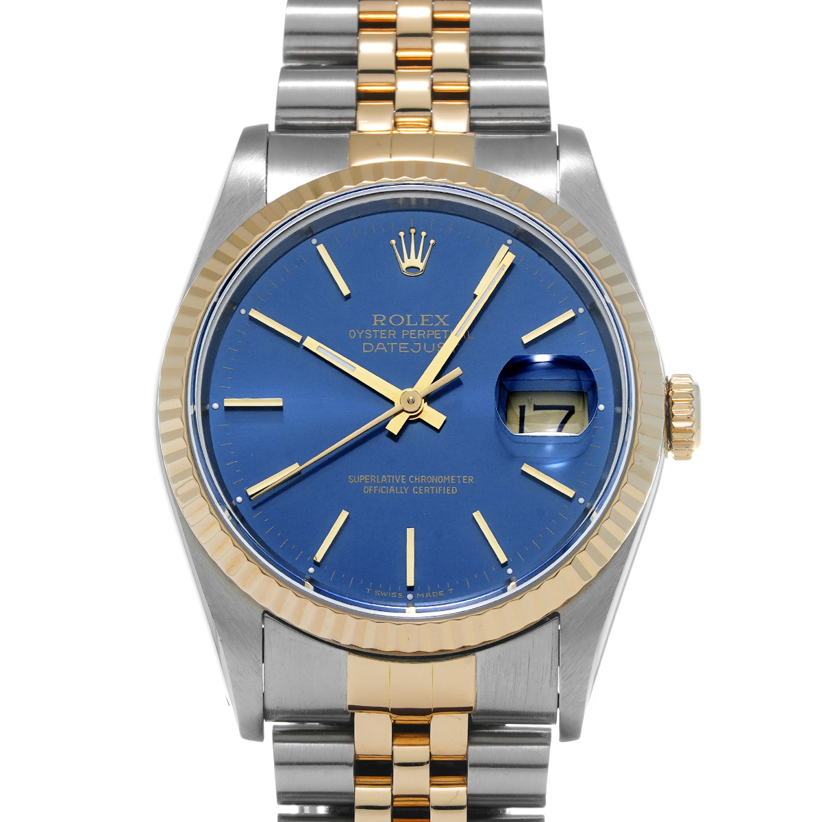 ロレックス デイトジャスト 16233 ブルー メンズ 時計 【中古】【wristwatch】