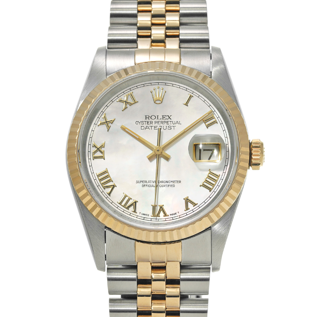 ロレックス デイトジャスト 16233NR ホワイトシェル メンズ 時計 【中古】【wristwatch】