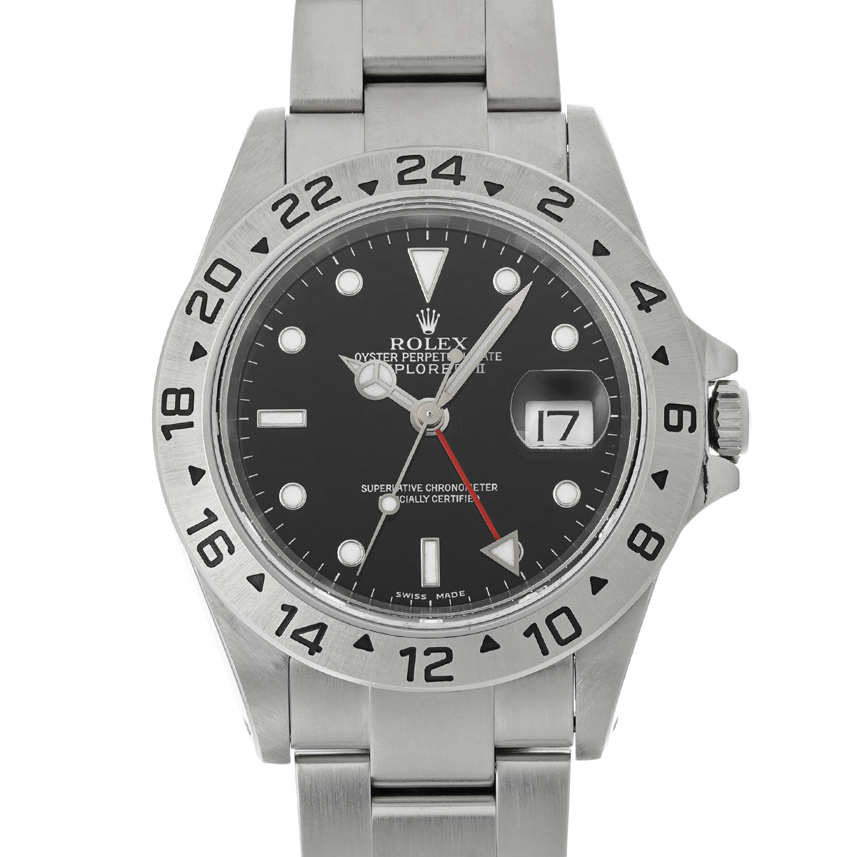 ロレックス エクスプローラーII 16570 ブラック メンズ 時計 【中古】【wristwatch】