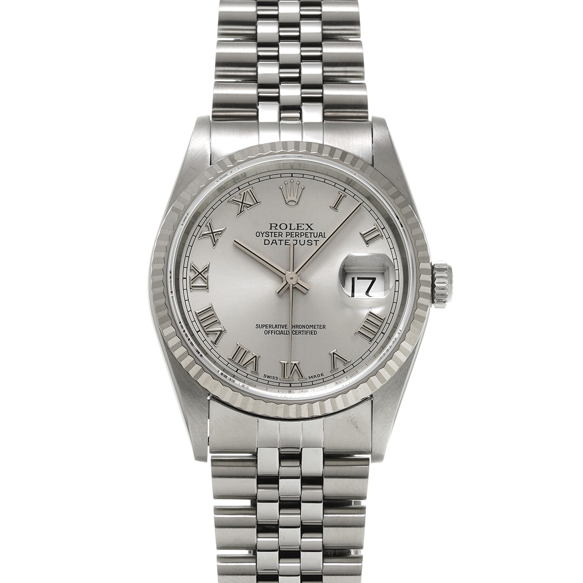 ロレックス デイトジャスト 36 16234 シルバー メンズ 時計 【中古】【wristwatch】