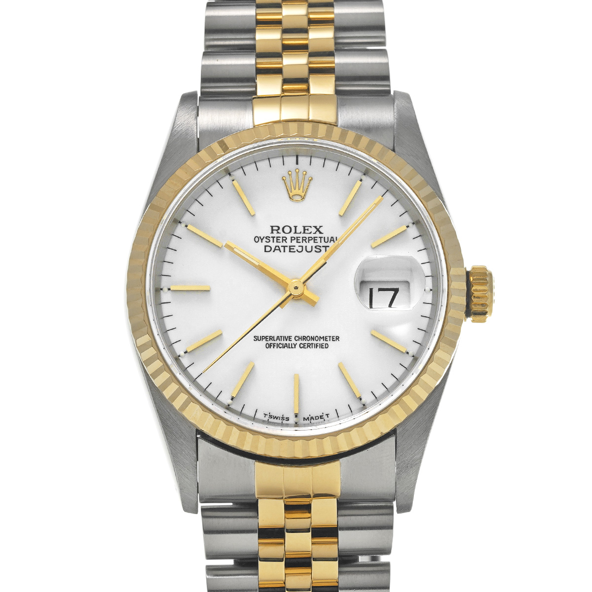 ロレックス デイトジャスト 36 16233 ホワイト メンズ 時計 【中古】【wristwatch】