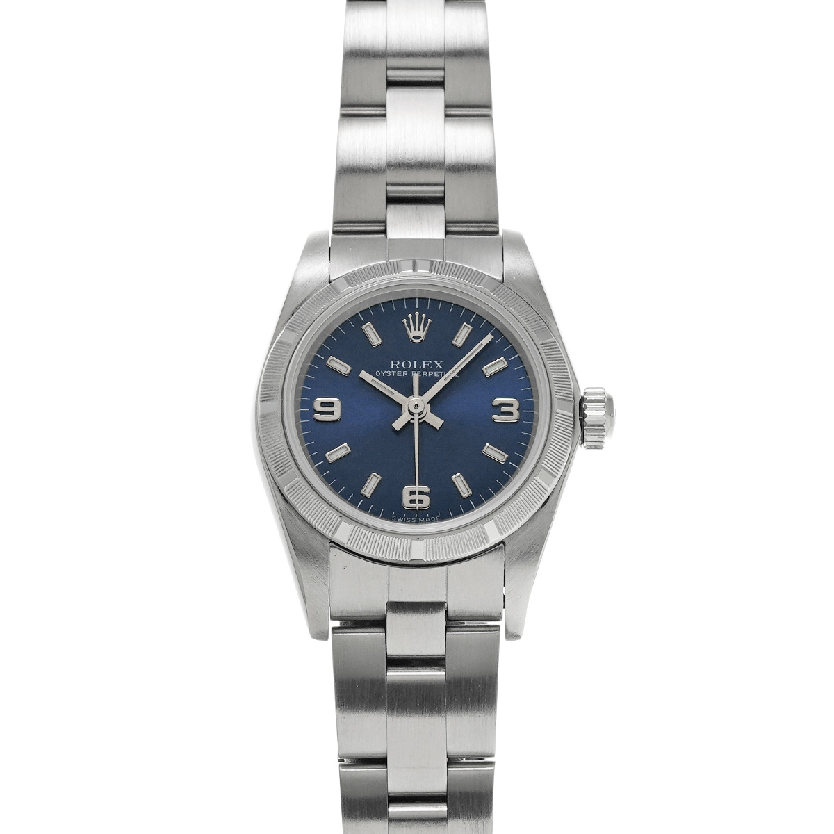 ロレックス オイスターパーペチュアル 76030 ブルー レディース 時計 【中古】【wristwatch】