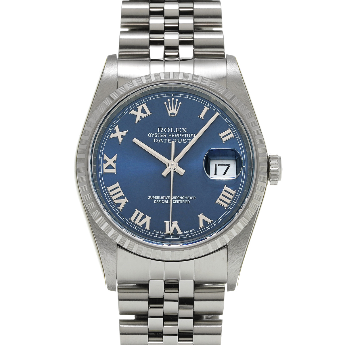 ロレックス デイトジャスト 16220 ブルー メンズ 時計 【中古】【wristwatch】