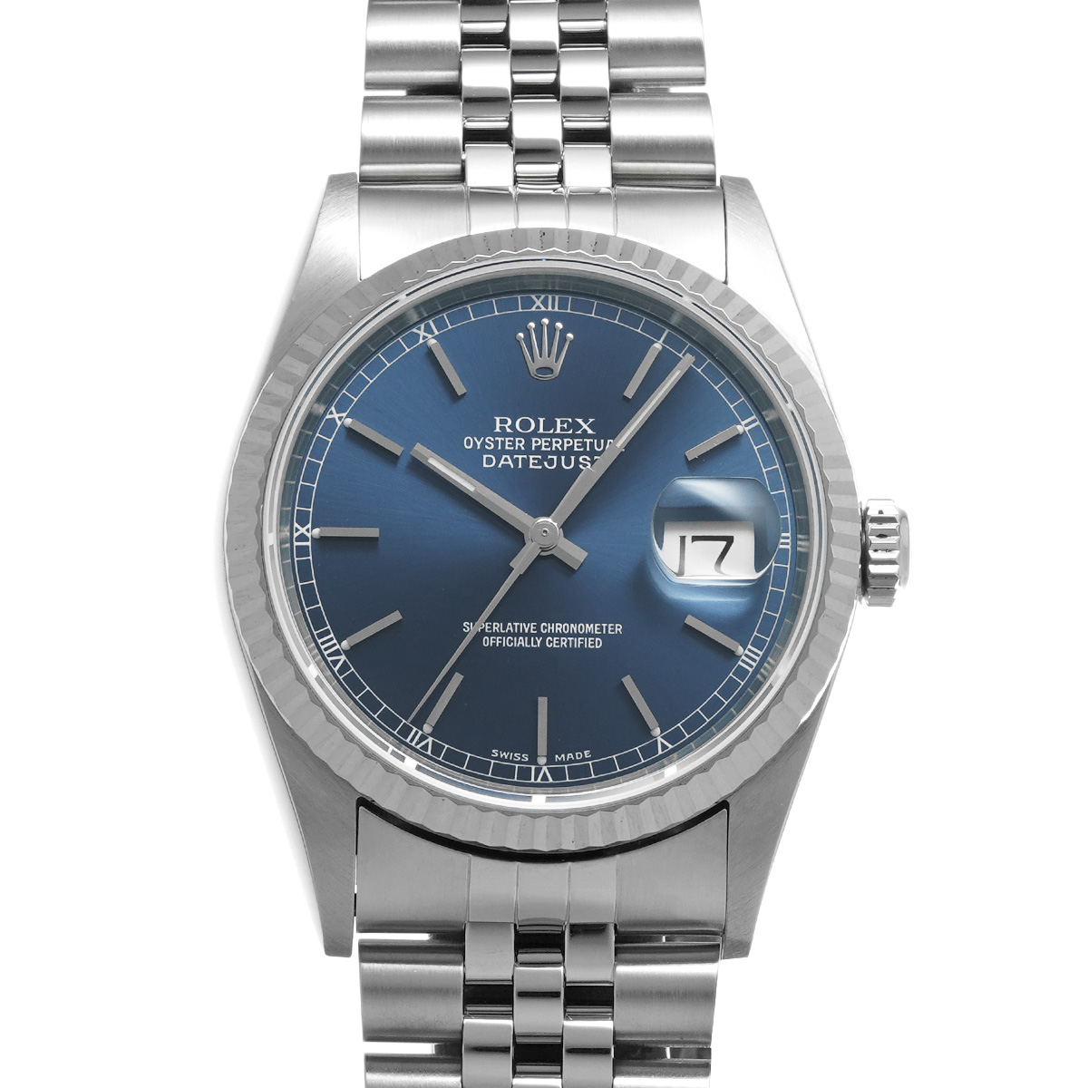 ロレックス デイトジャスト 16234 ブルー メンズ 時計 【中古】【wristwatch】