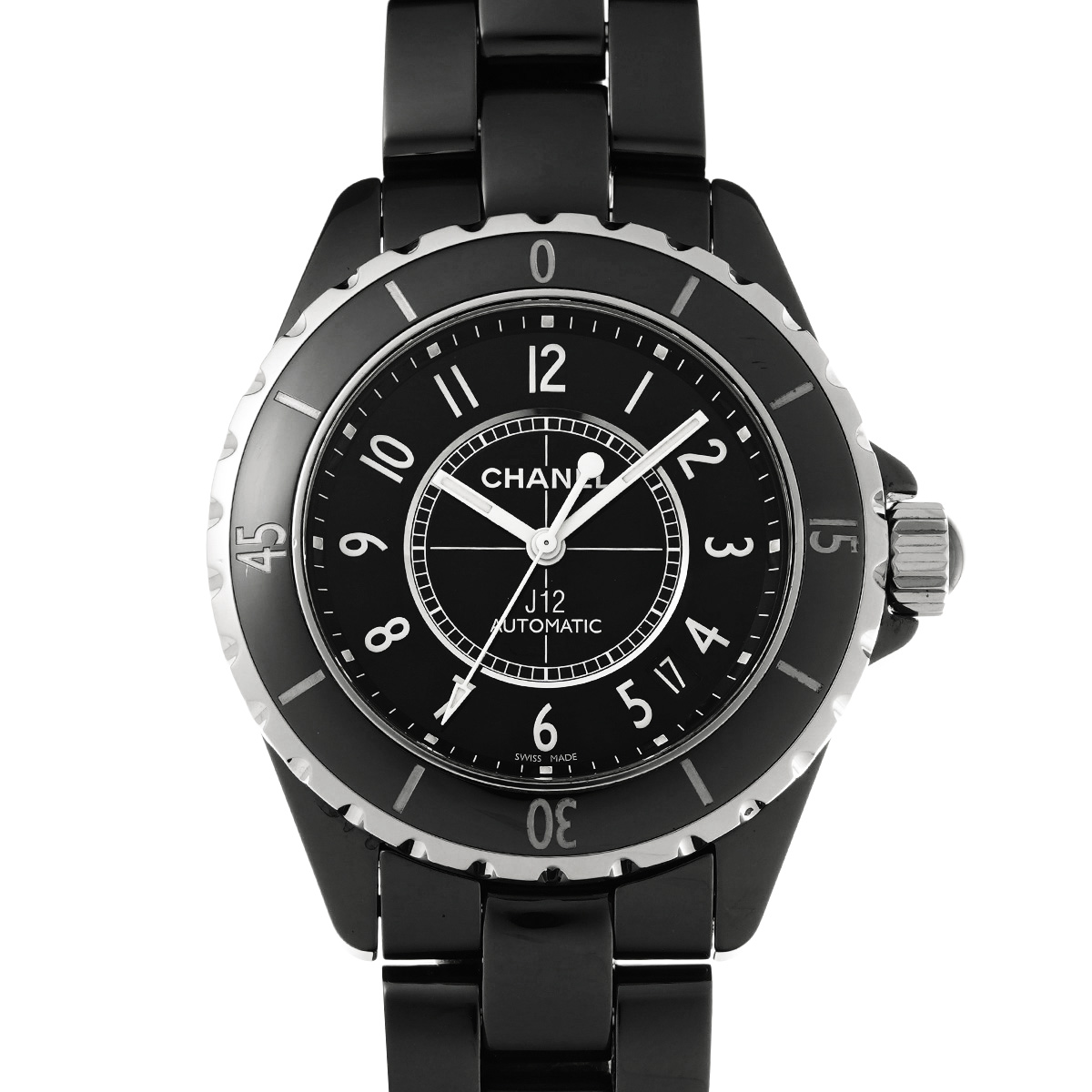 OH済1年保証CHANEL J12 H0685 自動巻　38ミリ　新品同様 シャネル J12 38MM H0685 ブラックラッカー メンズ 時計 【中古