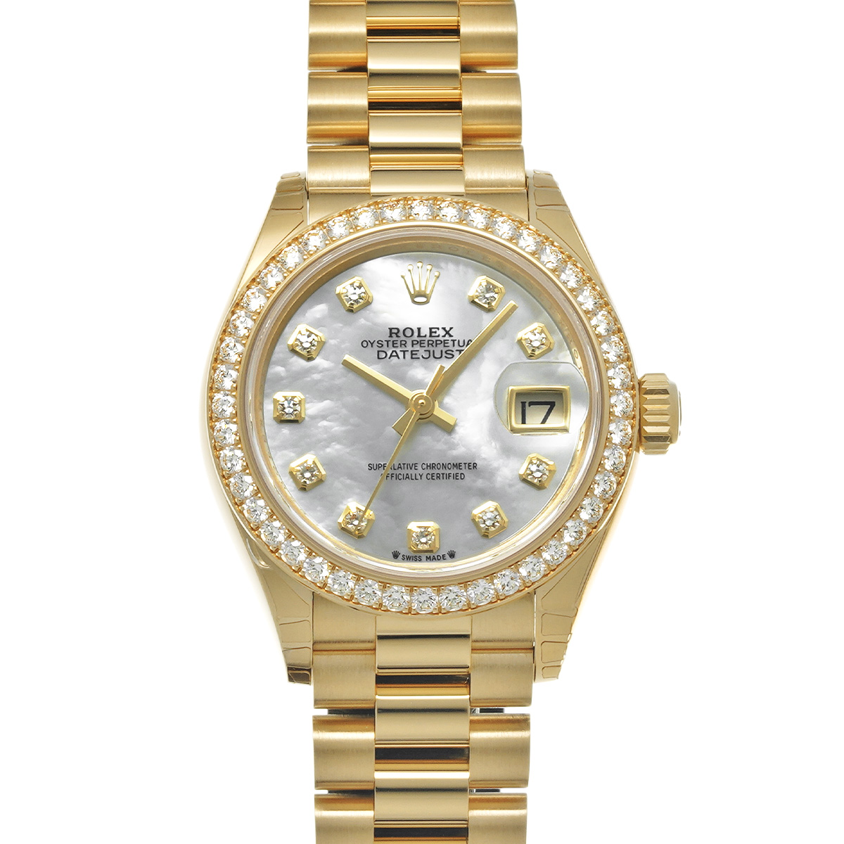 ロレックス レディ デイトジャスト 28 279138RBR ホワイトシェル/ダイヤモンド レディース 時計 【新品】【wristwatch】