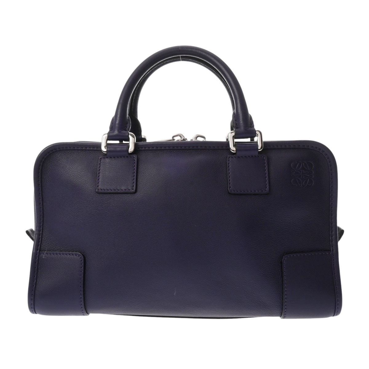 ロエベ アマソナ 28 パープル レザー レディース バッグ 【中古】【bag】