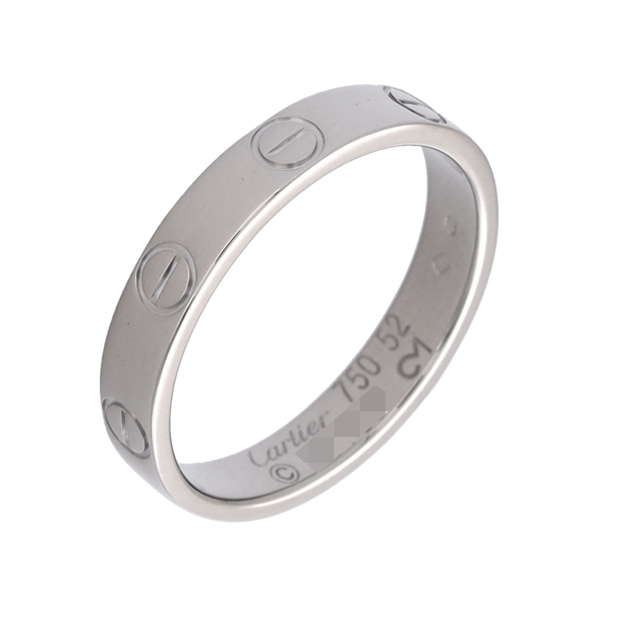 【極美品】Cartier カルティエ K18WGミニラブリング SM 52 カルティエ ミニラブリング #52 シルバー K18ホワイトゴールド WG