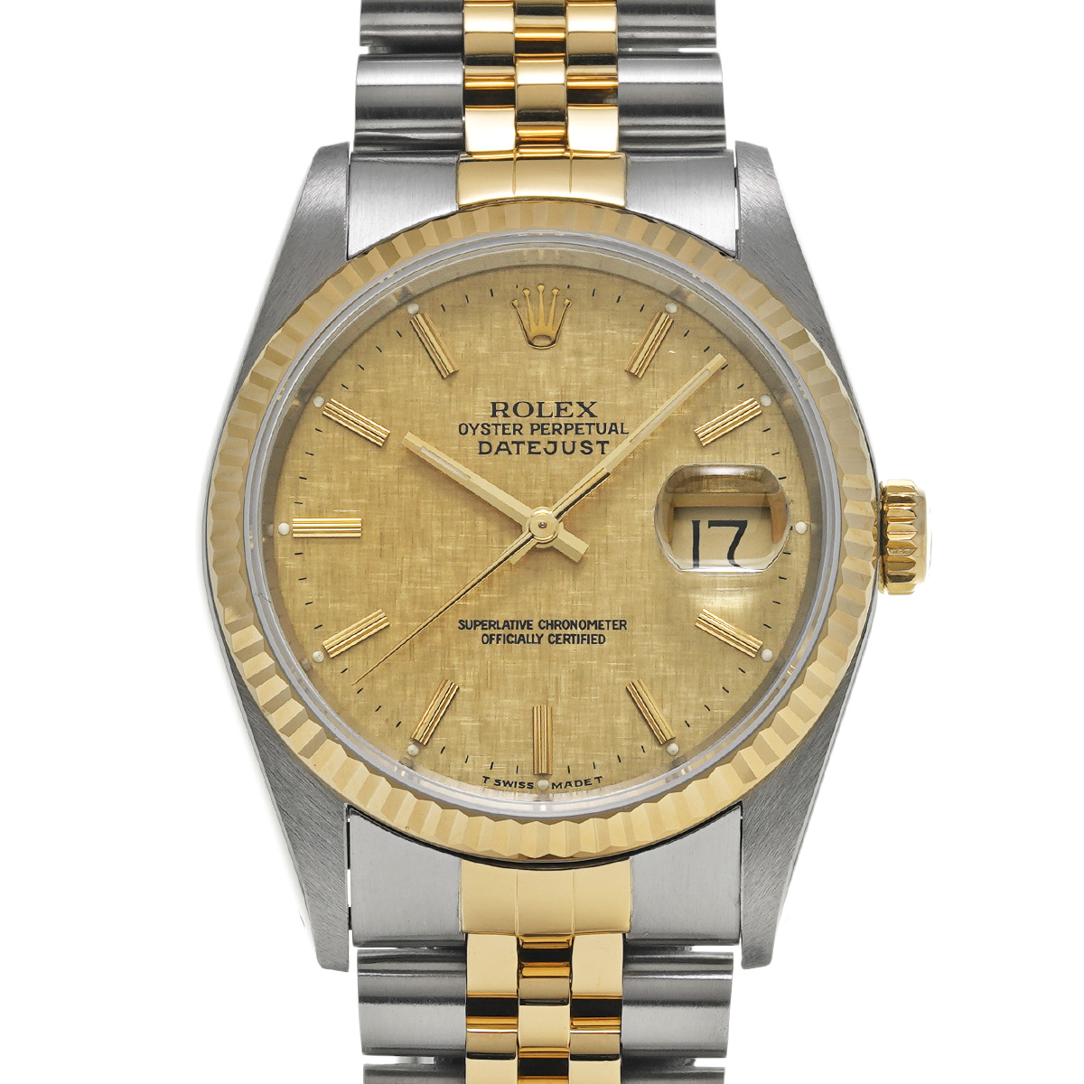 ロレックス デイトジャスト 16233 シャンパンモザイク メンズ 時計 【中古】【wristwatch】