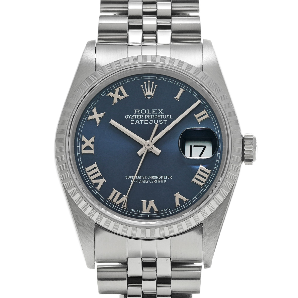 ロレックス デイトジャスト 16220 ブルー メンズ 時計 【中古】【wristwatch】