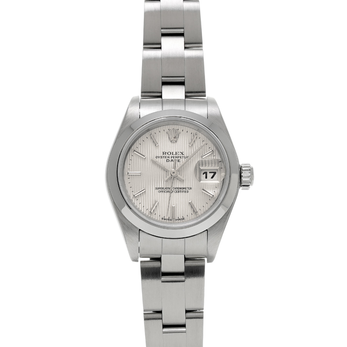 ロレックス オイスターパーペチュアル デイト 79160 シルバータペストリー レディース 時計 【中古】【wristwatch】