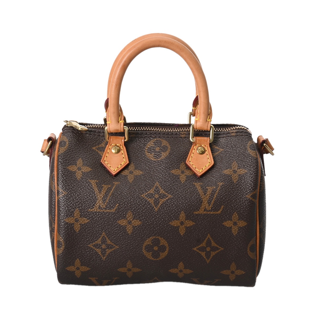 LOUIS VUITTON モノグラム バッグ 2点セット ルイ ヴィトン モノグラム ナノ スピーディ ブラウン M61252