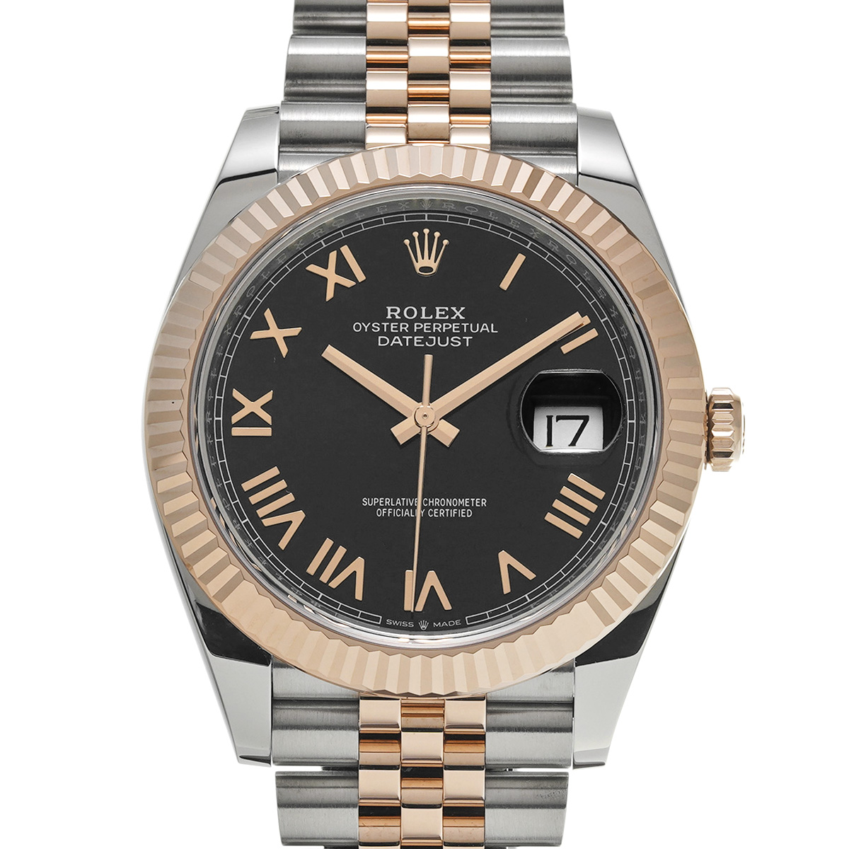ロレックス デイトジャスト 41 126331 ブライトブラック メンズ 時計 【中古】【wristwatch】