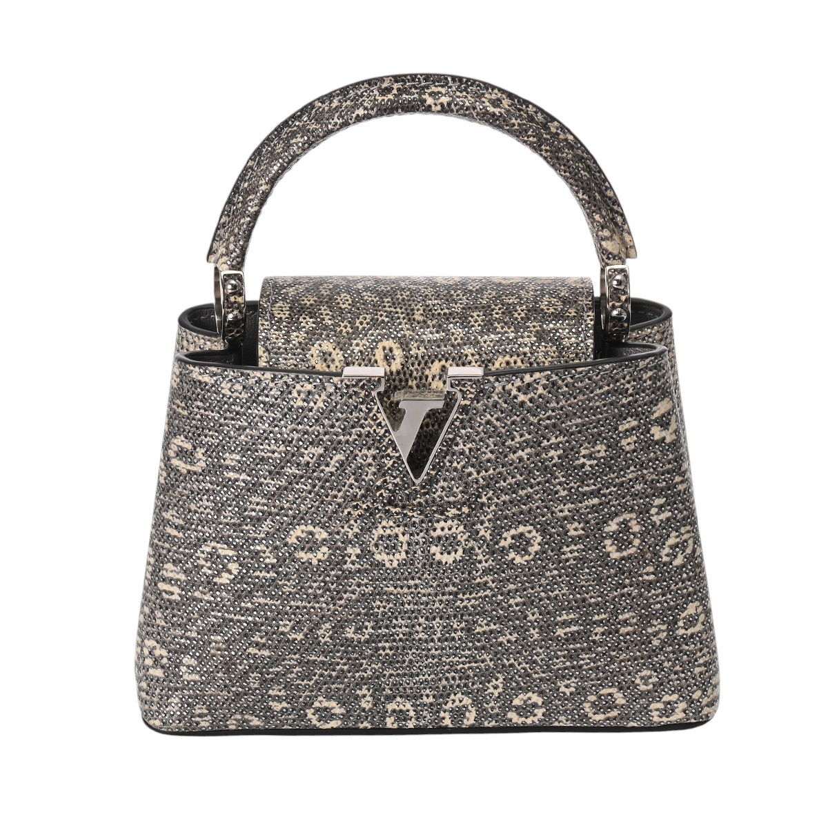 ルイ ヴィトン カプシーヌ MINI シルバー N92997 リザード レディース バッグ 【中古】【bag】