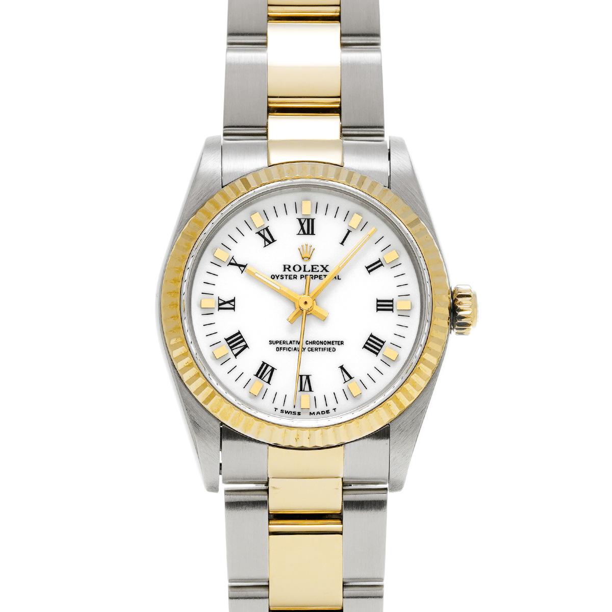 ロレックス オイスターパーペチュアル 67513 ホワイト ユニセックス 時計 【中古】【wristwatch】