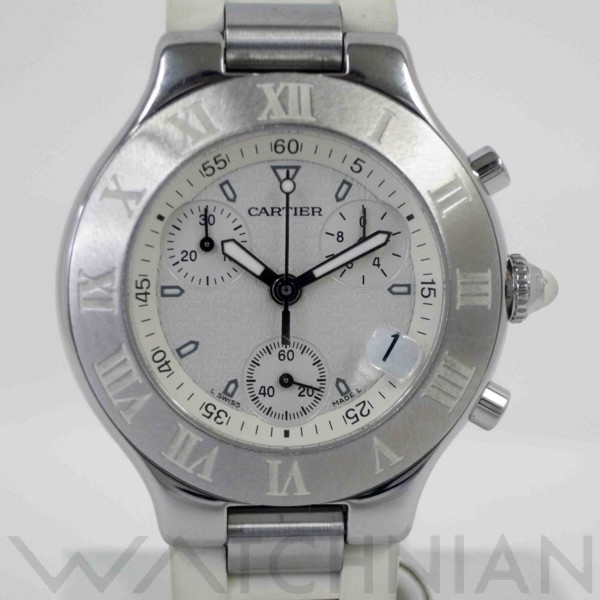 カルティエ 腕時計 マスト21 クロノスカフ W10184U2
