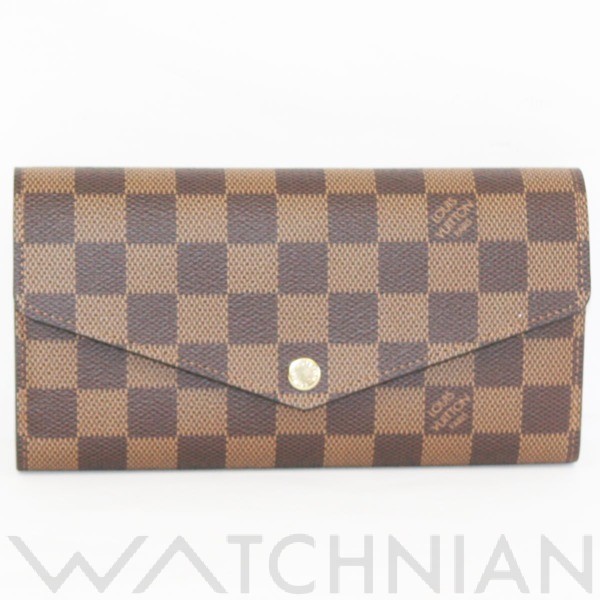 ダミエ ポルトフォイユ・サラ　ダミエ　N63209 ポルトフォイユ・サラ エベヌ/ゴールド金具 N63209 PVC/レザー LOUIS  VUITTON ルイ ヴィトン レディース 【新品】