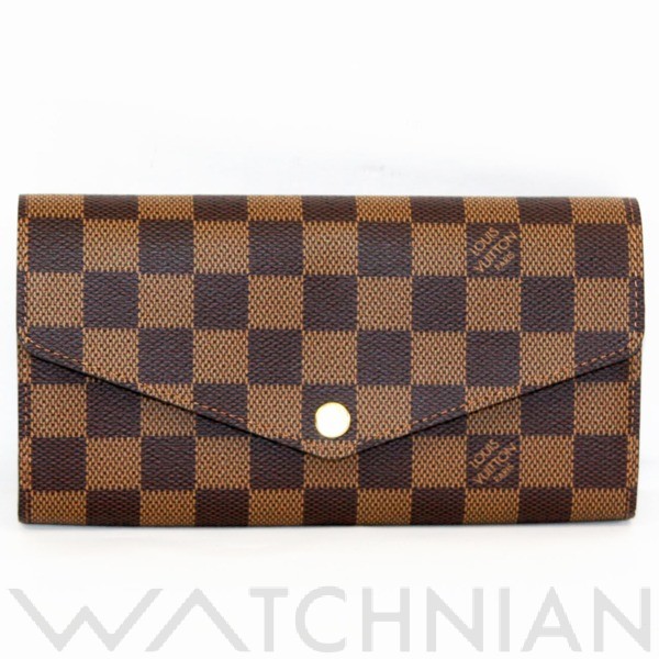 ダミエ ポルトフォイユ・サラ　ダミエ　N63209 ポルトフォイユ・サラ エベヌ/ゴールド金具 N63209 PVC/レザー LOUIS  VUITTON ルイ ヴィトン レディース 【新品】