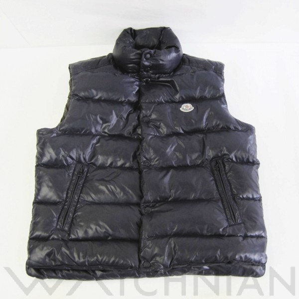 ダウンべストナイロン紺 TIB GILET　/　ダウンベスト 紺 ナイロン MONCLER モンクレール レディース 【中古】