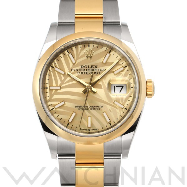 ロレックス / ROLEX デイトジャスト 36 126203 ゴールデン パームモチーフ メンズ 時計 【中古】【wristwatch】