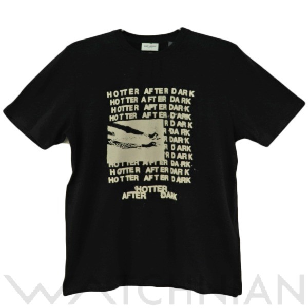 Saint Laurent サンローラン コットン ロゴ Tシャツ Mサイズ - www