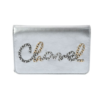 シャネル チェーンウォレット チェーンロゴ シルバー カーフ レディース バッグ 【bag】