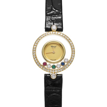 ショパール ハッピーダイヤ ベゼル/ラグダイヤ 6P 20/3926-24 シャンパン/ダイヤモンド レディース 時計 【wristwatch】