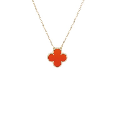 ヴァンクリーフ＆アーペル ヴィンテージ アルハンブラ カーネリアン K18イエローゴールド YG レディース ジュエリー 【jewelry】