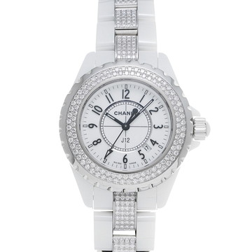 シャネル J12 ベゼルブレスダイア H1420 ホワイト レディース 時計 【wristwatch】