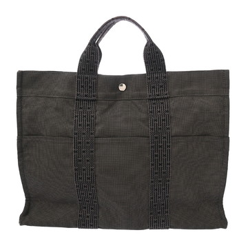 エルメス エールライン MM 新型 グレー キャンバス ユニセックス バッグ 【bag】