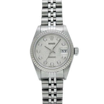 ロレックス デイトジャスト 10Pダイヤ 79174G シルバーコンピュータ/ダイヤモンド レディース 時計 【wristwatch】