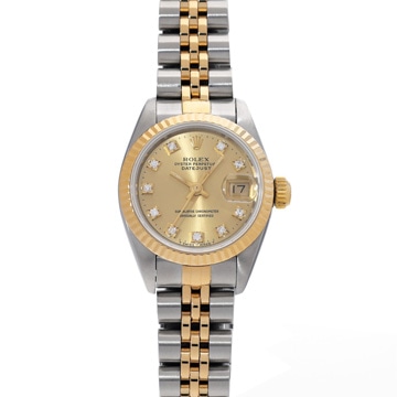ロレックス デイトジャスト 10Pダイヤ 69173G ゴールド/ダイヤモンド レディース 時計 【wristwatch】